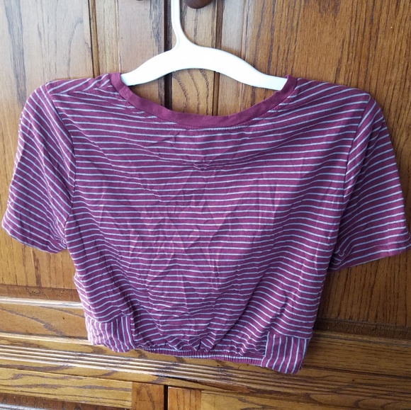 F21 Striped Crop Top - Picture 2 of 4